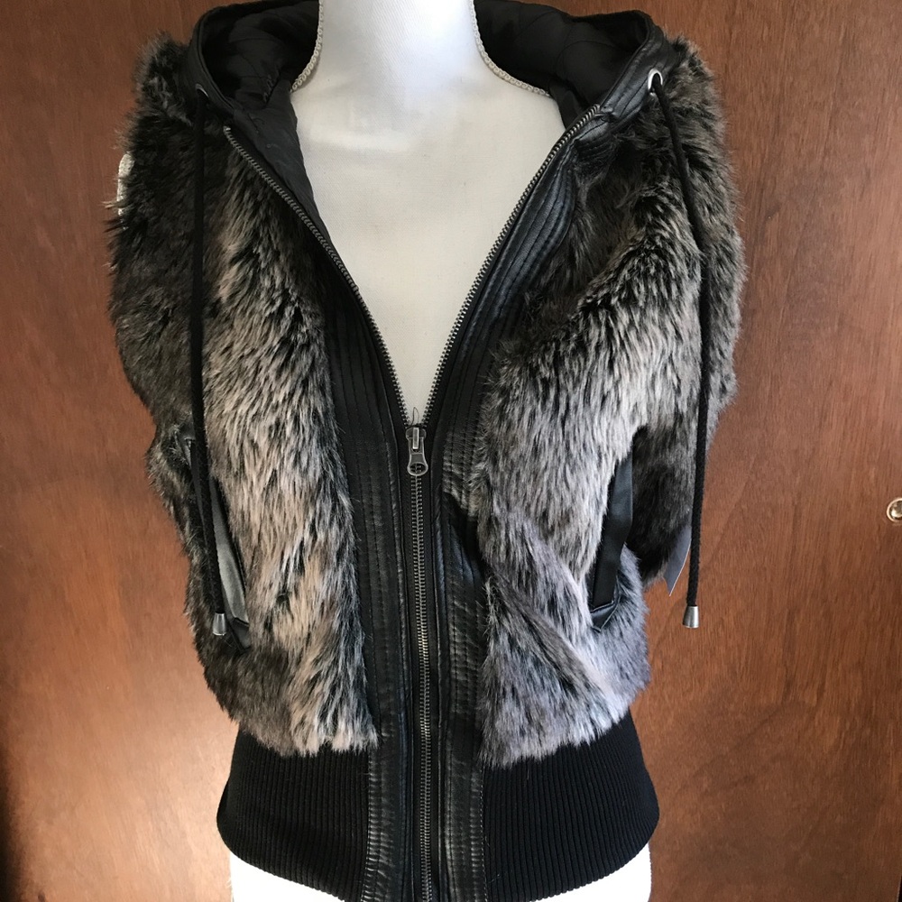 Faux Fur, hooded vest